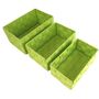 3er Set Aufbewahrungsk�rbe f�r Bad geflochten Organizer Boxen gr�n oder grau
