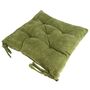 Sitzkissen Chenille 40 x 40 x 5 cm Polsterung f�r St�hle mit Kordelb�ndern 