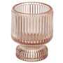 Kerzenhalter aus Glas 2in1 f�r Stabkerzen und Teelichter 4 Farben
