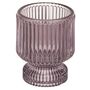 Kerzenhalter aus Glas 2in1 f�r Stabkerzen und Teelichter 4 Farben
