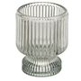 Kerzenhalter aus Glas 2in1 f�r Stabkerzen und Teelichter 4 Farben