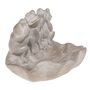 Vogeltr�nke Blattform mit Fr�schen aus Zement ca. 21,5 x 14,5 x 16 cm Vogelbad