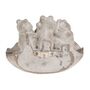 Vogeltr�nke Blattform mit Fr�schen aus Zement ca. 21,5 x 14,5 x 16 cm Vogelbad