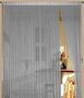 Fadenvorhang 90 cm x 240 cm silber in B1 schwer entflammbar