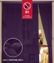 Fadenvorhang 150 cm x 500 cm lila in B1 schwer entflammbar