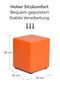 Sitzw�rfel Orange Ma�e: 43 cm x 43 cm x 51 cm