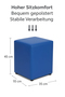 Sitzw�rfel Blau Ma�e: 43 cm x 43 cm x 51 cm