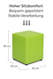 Sitzw�rfel Hellgr�n Ma�e: 43 cm x 43 cm x 51 cm