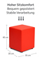 Sitzw�rfel Rot Ma�e: 43 cm x 43 cm x 51 cm