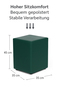 Sitzw�rfel Dunkelgr�n Ma�e: 43 cm x 43 cm x 51 cm