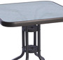 Bistrotisch Balkontisch Gartentisch Tisch Eckig Glas Metall 60x60cm