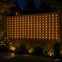 160er LED-Lichtervorhang Lichterkette Innen und Au�en warmwei�