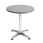 Bistrostehtisch rund Silber 60cm H70/110cm H�henverstellbar