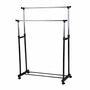 XXL fahrbar Kleiderst�nder mit Schuhablage 2 Stangen 86x42x170cm