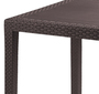 Gartentisch Tisch Terrassentisch  Eckig Mokka 79x79x72cm Rattan-Optik