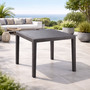 Gartentisch King Eckig Anthrazit 79x79x72cm Rattan-Optik Wetterfest