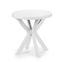 Gartentisch Bistrotisch Outdoortisch Balkontisch Rund Wei� 70xH72cm