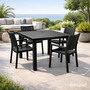 Gartentisch Terrassentisch Outdoor Tisch Anthrazit L80xB75xH72cm