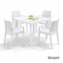 Gartentisch Terrassentisch Outdoor Tisch Wei� L80xB75xH72cm