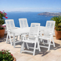 5tlg Kunststoff Sitzgarnitur Gartengarnitur Outdoor Wei� Klappst�hle