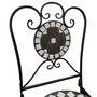 Mosaik Klappstuhl Gartenstuhl Bistrostuhl Kreis Design Anthrazit/Grau