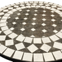 Mosaik Tisch Balkontisch Gartentisch rund 60xH70 cm Anthrazit /Grau