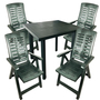 Outdoorm�bel Gartengarnitur Bistrogarnitur 5-teilig Gr�n 80x75xH72cm 
