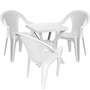 Bistro Sitzgarnitur Bistrogarnitur 4-teilig Wei�