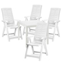 Gartengarnitur Bistrogarnitur 5-teilig Wei�