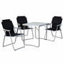 4-teiliges Campingm�bel Set Alu L70xB50xH59cm schwarz