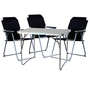 4-teiliges Campingm�bel Set Alu L70xB50xH59cm schwarz