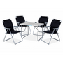 5-teiliges Campingm�bel Set Alu L70xB50xH59cm schwarz