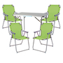 5-teiliges Campingm�bel Set Alu L70xB50xH59cm lime-gr�n