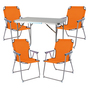 5-teiliges Campingm�bel Set Alu L70xB50xH59cm orange