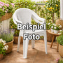 8x Outdoor Stapelstuhl Bistrostuhl Gartenstuhl Ischia Wei� Kunststoff 