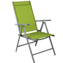 4 St�ck Garten Klappstuhl Aluminium - Textilen Silbergrau/Lime