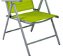 4 St�ck Garten Klappstuhl Aluminium - Textilen Silbergrau/Lime