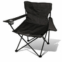 Anglersessel mit Getr�nkehalter und Tasche Campingstuhl Schwarz 
