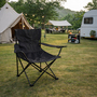 Anglersessel mit Getr�nkehalter und Tasche Campingstuhl Schwarz 