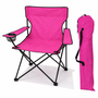 Anglersessel Campingstuhl mit Getr�nkehalter Outdoorstuhl Tasche Pink