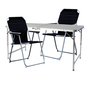 3tlg. Campingm�bel Set Alu wetterfest robust120x60x58/70cm schwarz