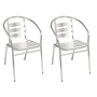 2 St�ck stabile Aluminuim Bistrost�hle Gartenstuhl stapelbar