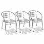 3 St�ck stabile Aluminuim Bistrost�hle Gartenstuhl stapelbar