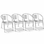 4 St�ck stabile Aluminium Bistrost�hle stapelbar Gartenstuhl