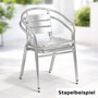6 Stk. stabile Aluminium Bistrostuhl Stapelstuhl Gartenstuhl stapelbar