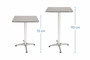 Bistrostehtisch Aluminium 60x60cm H70/110cm H�henverstellbar klappbar