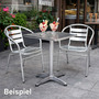Bistrostehtisch Aluminium 60x60cm H70/110cm H�henverstellbar klappbar