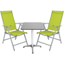 Bistrogarnitur 3-teilig Aluminium - Textilen / Lime