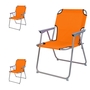 3 St�ck Campingstuhl Stoff Oxfort Metall Orange
