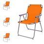 4 St�ck Campingstuhl Stoff Oxfort Metall Orange